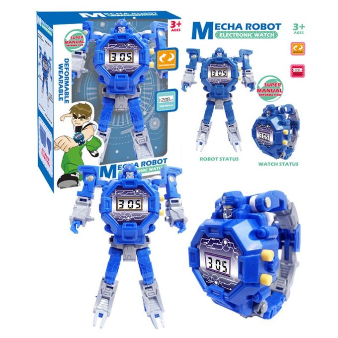 Generic Deformation Robot Watch Children Electronic Wristwatch