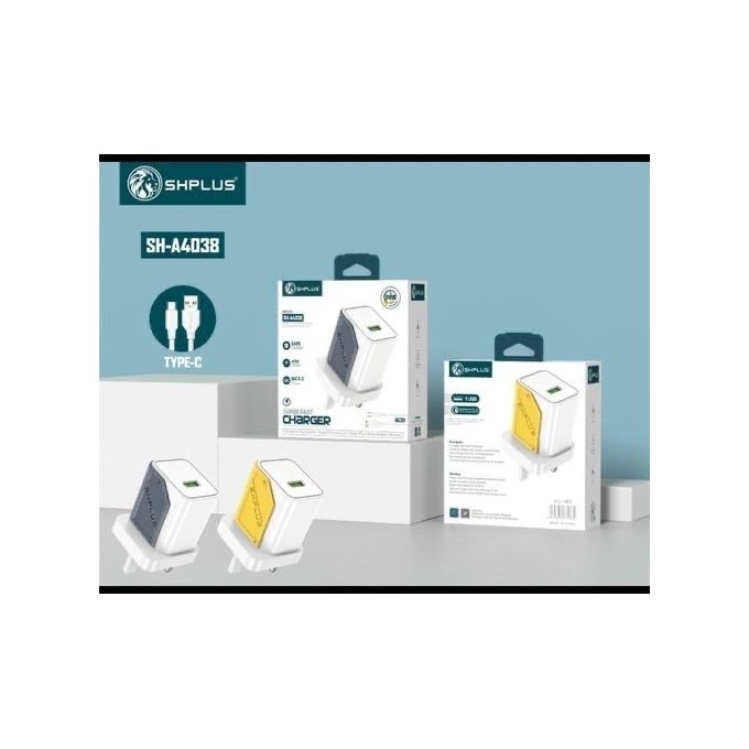 SHPLUS 9A -SHPLUS Fast Charger + Cable/Cord- TYPE-C