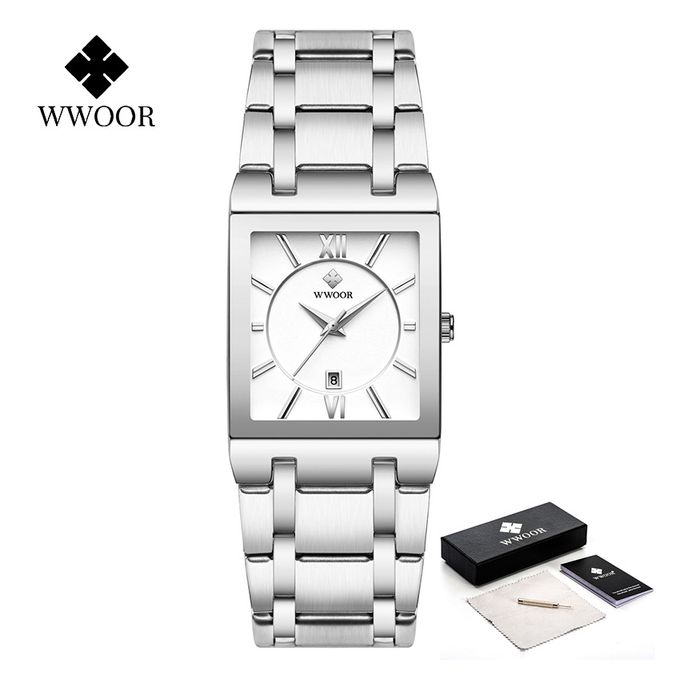 Aq General Wwoor Rectangle Watches Mens Rose Gold Wrist Watch Male Jumia Nigeria