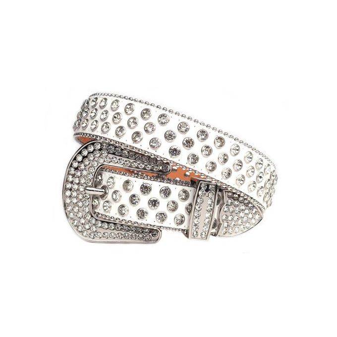 White rhinestone belt online