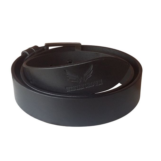 product_image_name-WESTLYCROWN-Black Genuine Leather Belts For Men-1