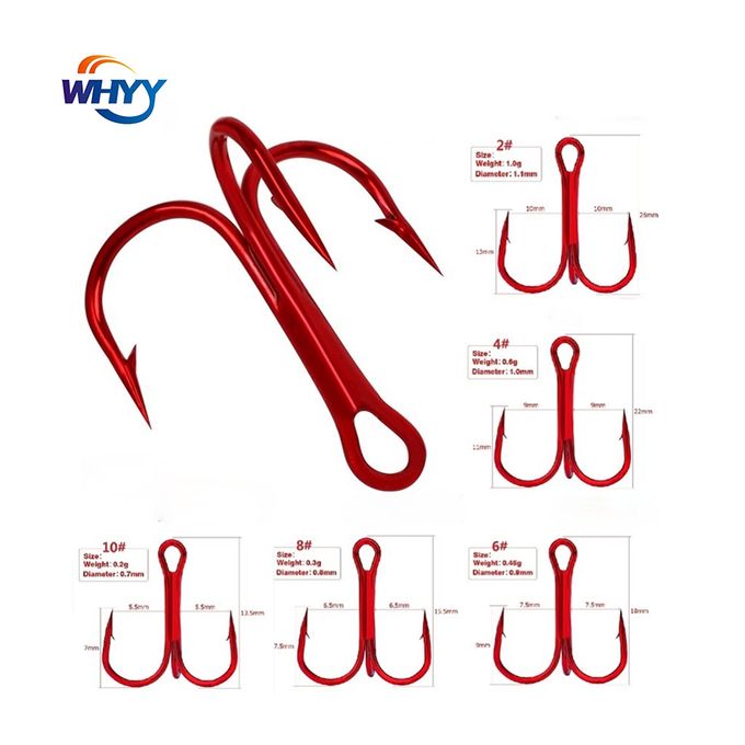 Generic Whyy 20pcs/box Red Fishing Hook Supplies Barbed Hook Road Sub  Fishing Tackle Anchor Fishing Tackle Pesca Grappling Hook