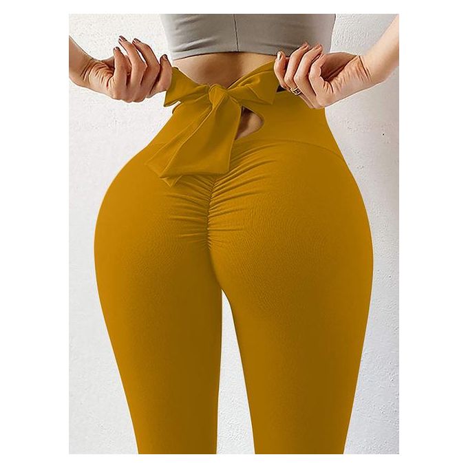 CHRLEISURE High Waist Seamless Push Up Gym Leggings With Pockets