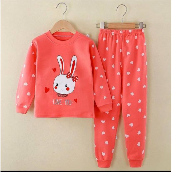 product_image_name-Fashion-Girls Love You Bunny Pyjamas Set-1