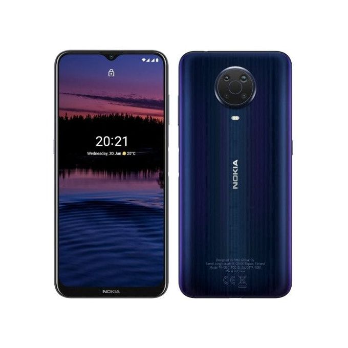 product_image_name-Nokia-G20, 6.5" HD+ (4GB RAM, 64GB ROM) Android 11 (48/5/2/2)MP + 8MP Selfie - 4G - 5050mAh - Fingerprint- Night/Dark Blue-1
