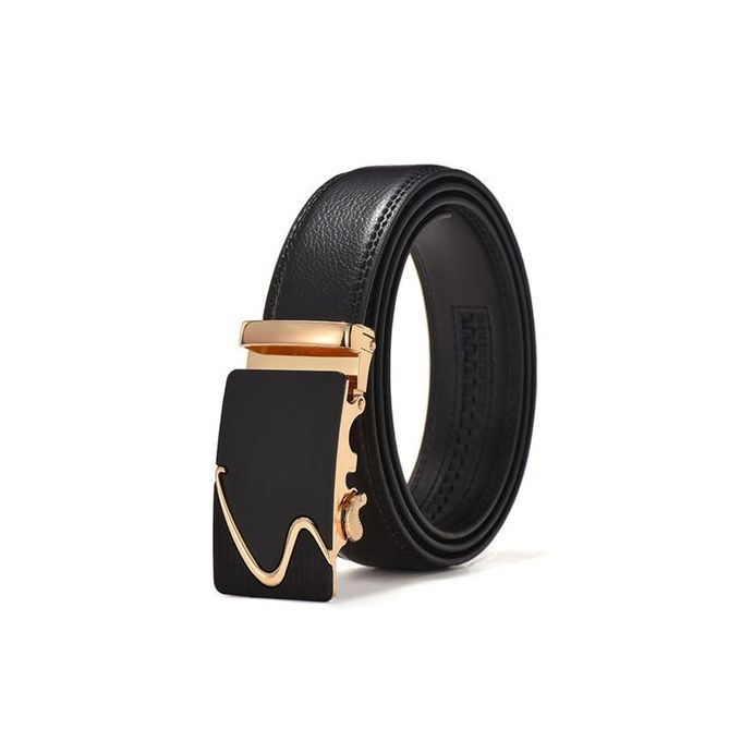 product_image_name-Fashion-Mens Automatic Leather Belt Strap - 120cm - Black-1