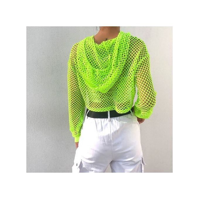 lime green mesh top