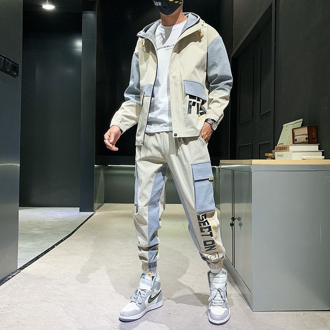 Fashion Mens Streetwear Tracksuit Set 