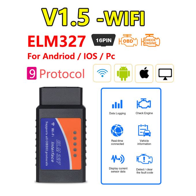 New ELM 327 V1.5 WIFI OBD2 WIFI Scanner Auto ODB2 ELM327 V1.5 WIFI