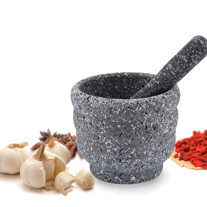 Resin Mortar Pestle Set Garlic Herb Spice Mixing Grinding Crusher