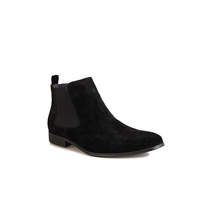 E. Mich Chelsea Boots In Suede - Black 