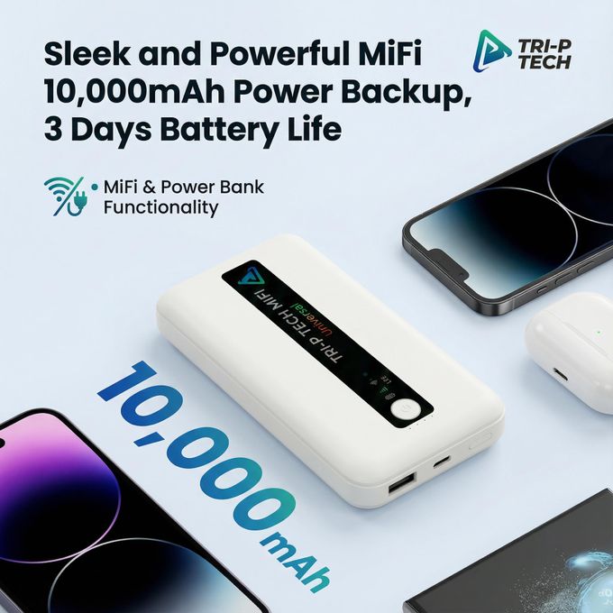 Detail view of the TRI-P TECH MiFi Power Bank