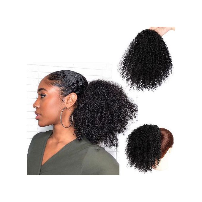 SUPER EASY NATURAL HAIR PONYTAIL Kinky Curly Drawstring For my 4c SIS  Betterlength  YouTube