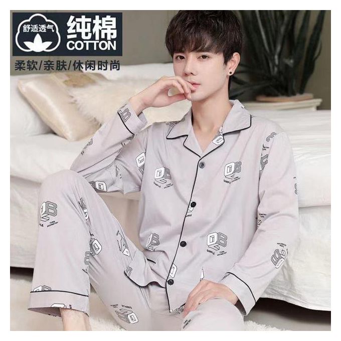 Generic Pajama Man Sets Sleepwear For Sleeping Loungewear Warm