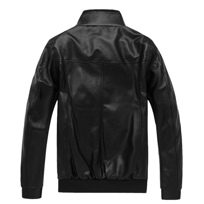 Fashion Mens Stand Collar Coats Leather Biker Jackets | Jumia Nigeria