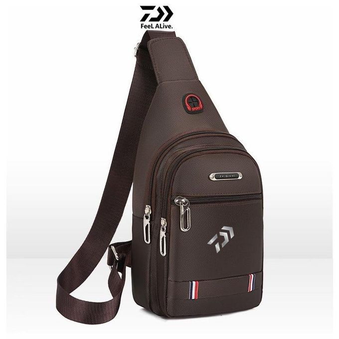 1 Body Daiwa 2022 New Chest Pack Men Ladies One Shoulder Fishing Bag  Waterproof Leisure Multifunctional Backpack Fishing Tackle Kit