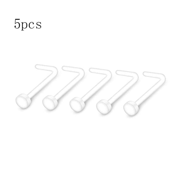 Generic Clear Nose Rings Studs L Shape Piercing Retainer Flexible
