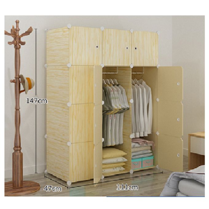 product_image_name-Generic-Wardrobe Simple Cloth Single Steel Storage Cabinet-1