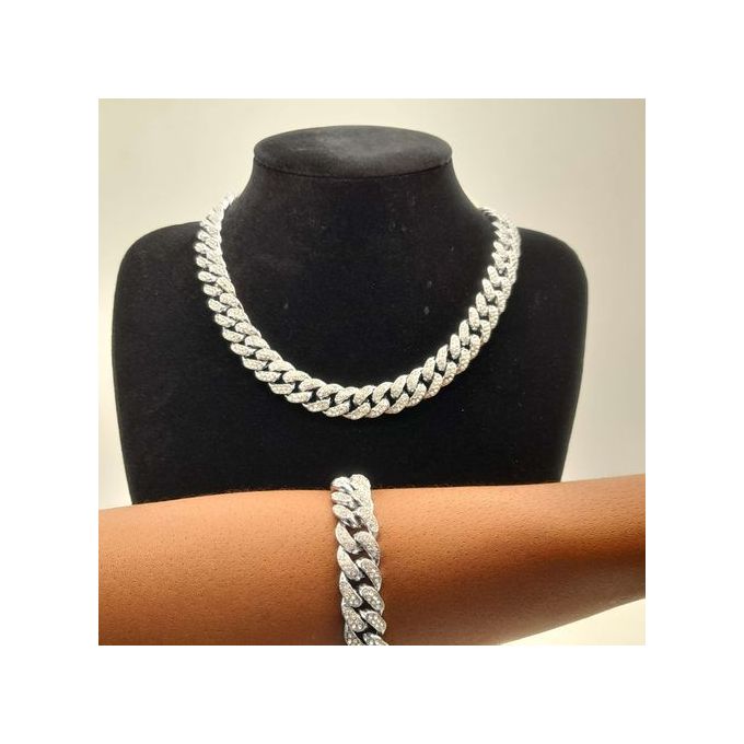 Fashion Iced Out Cuban Link Choker With 