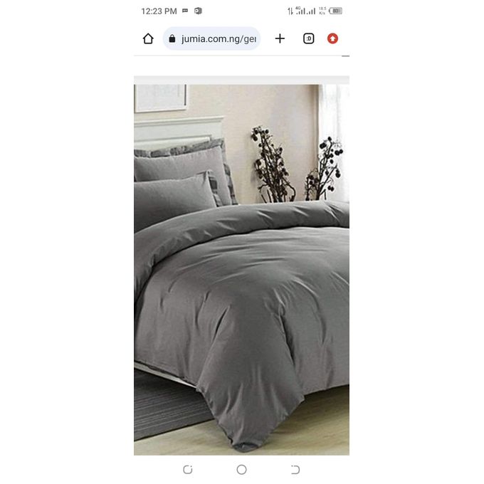 product_image_name-Generic-Quality Plain Grey Duvet,Bedsheet With Pillow Cases-1