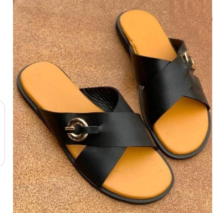 Fashion Men Simple Crossed Classy Palm Slippers
