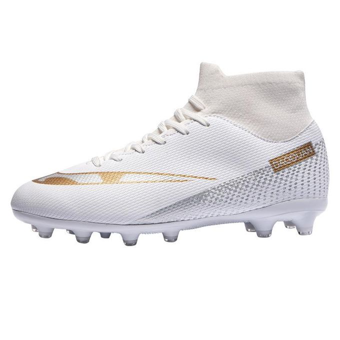 Fashion Universal Football Boots Oversized Spike Sneakers White