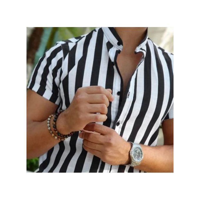 OGB Recent Men's Vintage Short Sleeve - Beach Letter Patterned - Image 2
