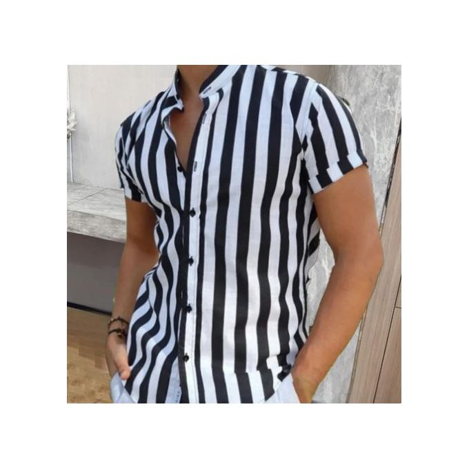 OGB Recent Men's Vintage Short Sleeve - Beach Letter Patterned - Image 3