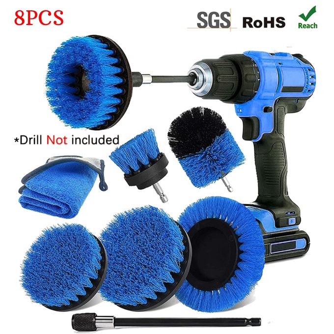 38 Pack Drill Brush Attachments Set Scrub Pads and Sponge Power Scrubber  Brush with Extend Long Attachment All Purpose Clean