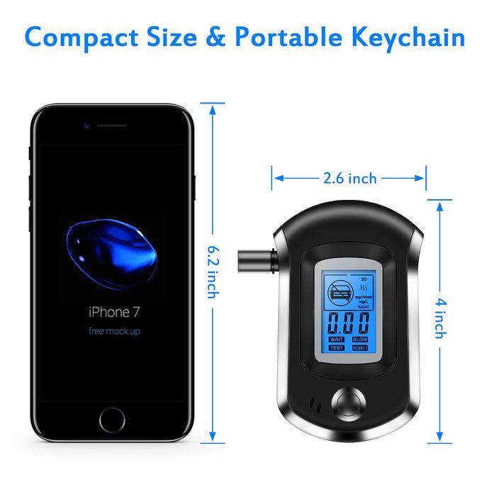 Generic Professional Police Digital Breath Alcohol Tester Breathalyzer  AT6000