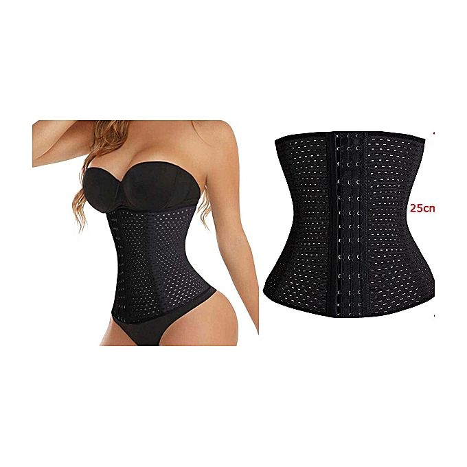 Lady Slim Latex Waist Trainer Body Shaper Corset Body Shaper Girdle Trimmer  with Steel Bones Extender Banquet Housework Office 