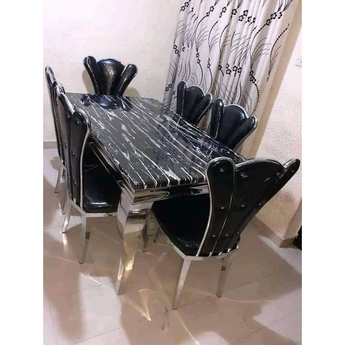 product_image_name-Generic-Quality Marble Dinning With 6 Chaiirs-1