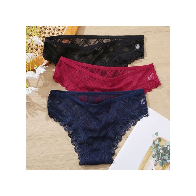  Women Sexy Floral Lace Mesh Panties Low Rise Hollow Out  Transparent Plus Size Pregnancy Lingerie for Women (Black #4, L) :  Clothing, Shoes & Jewelry