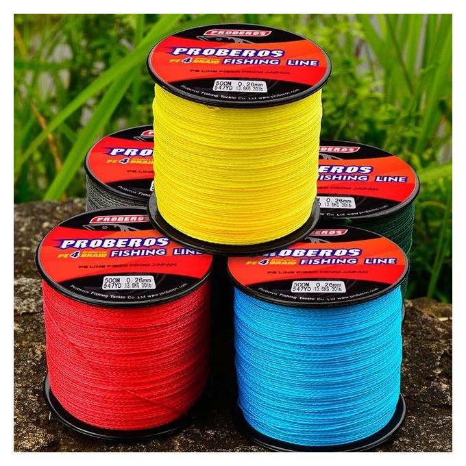 Generic Pro Beros 6-100lb 4 Strands 500m Multicolor Braided