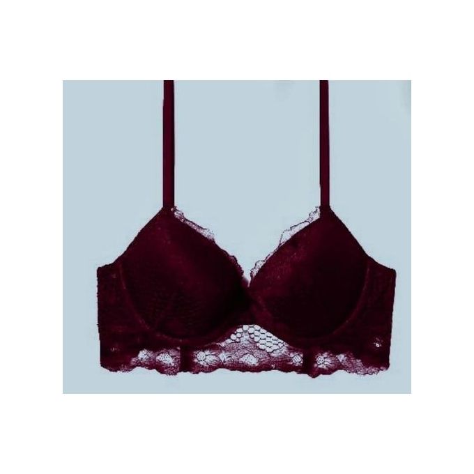 H&M Lace Push-Up Bra- Burgundy