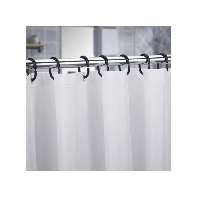 Generic 24 PCS Shower Curtain Rings Plastic Shower Curtain Hooks for  Bathroom Shower Rod