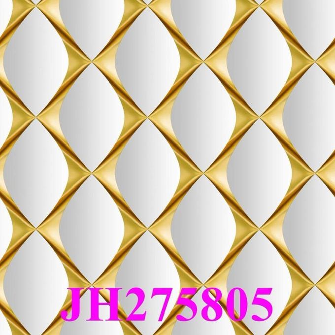 LV Inspired Black/Yellow Gold 3D Wallpaper - 5.3 Sqm