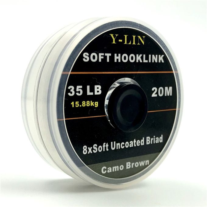 20m Carp Fishing Line Soft Hook Link Carp Hooklink Uncoated Braid