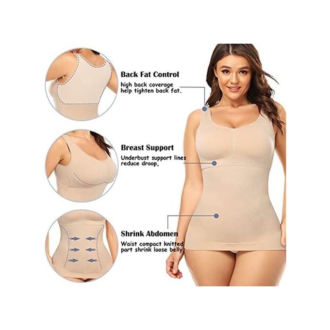 Shop Generic Women Body Shapewear Slimming Tank Top Tummy Control Camisole  Bustier Shaping Underwear Waist Trainer Cincher Corset Body Online