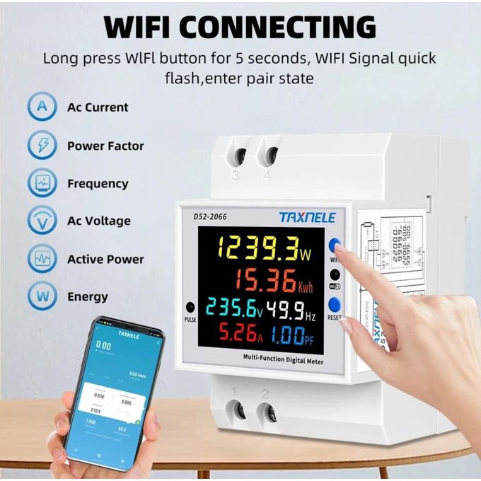 Taxnele Smart Electricity Power Check Meter Kwh/Card Reader