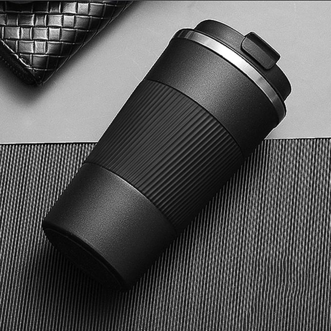 product_image_name-Generic-Double-layer Stainless Steel Coffee Cup With Non-slip Cover, Insulated Travel Mug,Car Cup-510ML-1