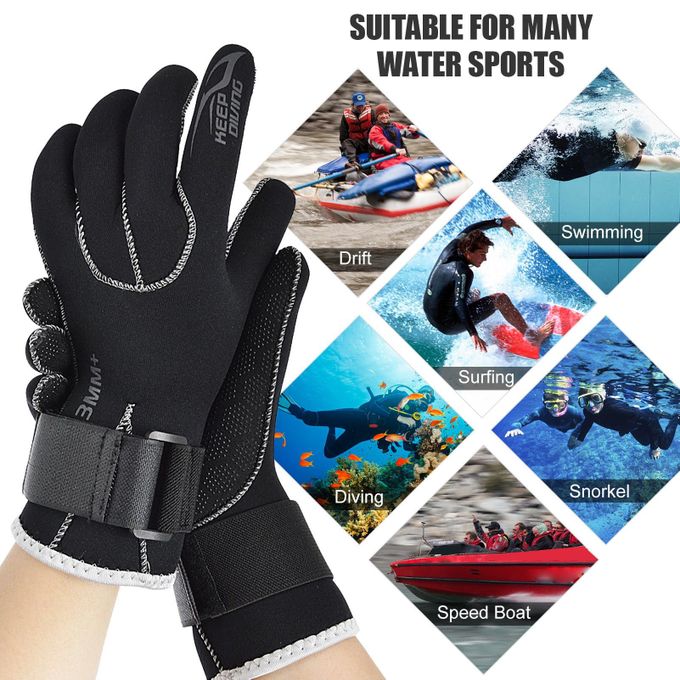 Generic 3mm Neoprene Diving Gloves Women Men Anti-slip Snorkeling Gloves  for Snorkeling Swimming Surfing Sailing Kayaking Diving