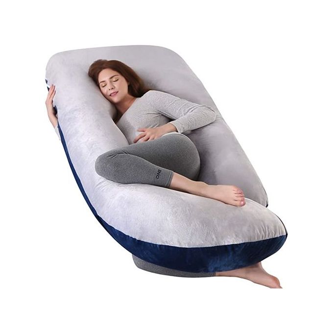 product_image_name-Generic-Maternity/Pregnancy Pillow - Navy & Grey-1