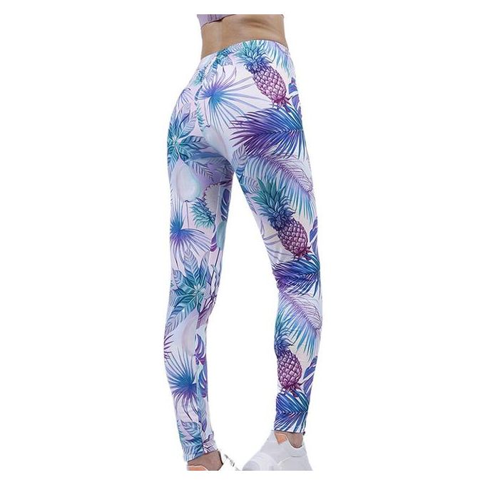 Generic Cuhakci New Sport Fitness Summer Tie-Dye Printed Leggings Women  High Waisted Trousers Stretchy Pants 2022 Spring Skinny Jogging