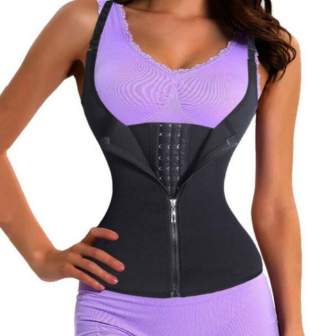 Fashion Adjustable Strap Zipper Hook Women Waist Trainer Belly