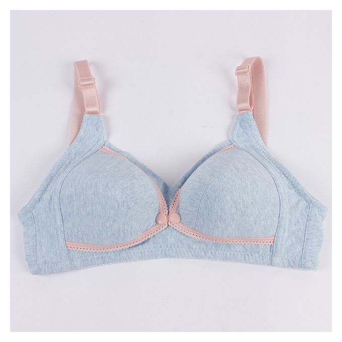 Fashion Maternity Nursing Bras Sexy Breastfeeding Bra For Pregnancy Women  Open Cup Breast Feeding Underwear Pregnant Clothes Plus Size(#Sky Blue)