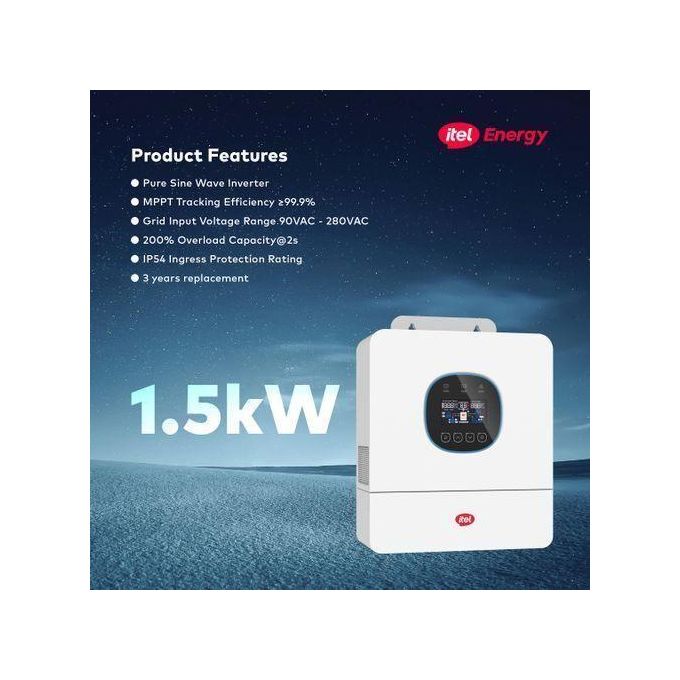 itel Energy 1.5kW Solar Inverter – Compact Power for