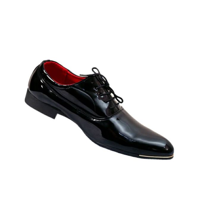 Varrati Men's Italian Office Wedding Patent Leather Shoes-Black | Jumia ...