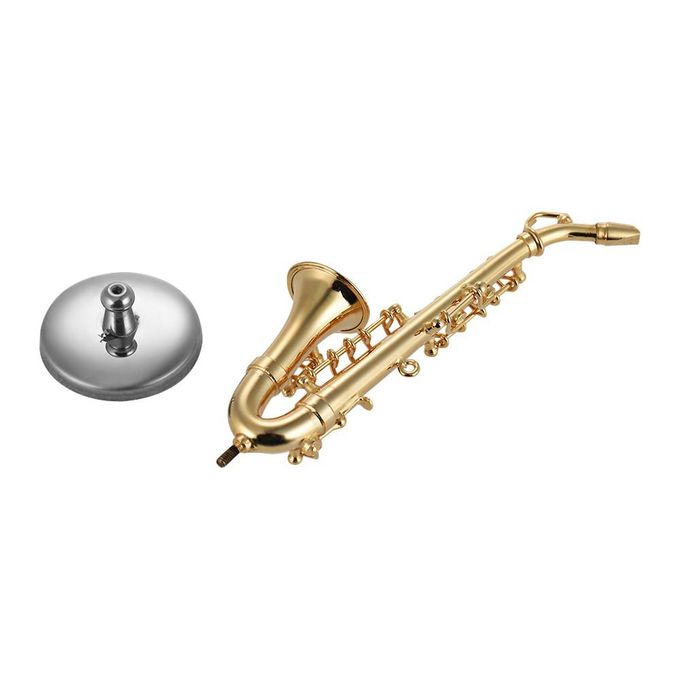 Generic Mini Brass Alto Saxophone Sax Model Exquisite Desktop