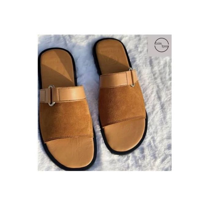 suede palm slippers